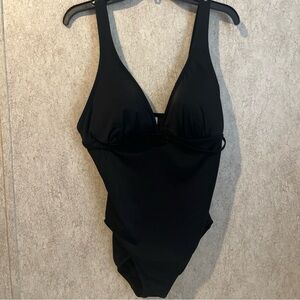Lands End Black One-Piece Swimsuit 14